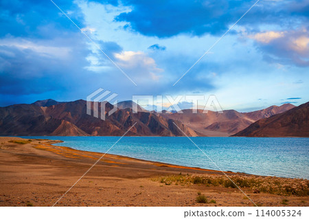 Pangong Tso Lake in Ladakh, India Pangong Tso Lake in Ladakh, India 114005324