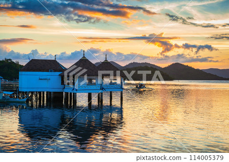 Coron town seacost at sunset, Busuanga Coron town seacost at sunset, Busuanga 114005379