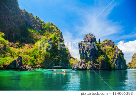 Bangka boat in El Nido, Philippines Bangka boat in El Nido, Philippines 114005398