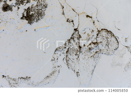 plaster wall with cracks as background 114005850