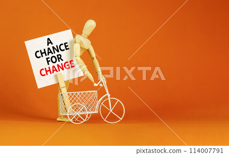 A chance for change symbol. Concept words A chance for change on beautiful white paper on clothespin. Voter model. Beautiful orange background. Business A chance for change concept. Copy space. A chance for change symbol. Concept words A chance for change on beautiful white paper on clothespin. Voter model. Beautiful orange background. Business A chance for change concept. Copy space. 114007791