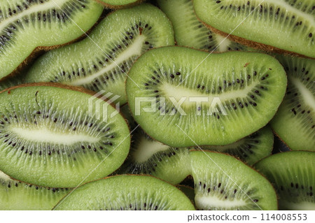 Kiwi is a crappy plan background of food. green food. Vitamin c actinidia seasonal fruits 114008553