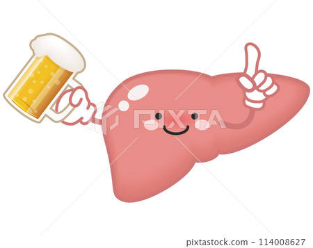 肝臟與啤酒杯 114008627