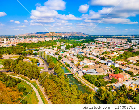 Gori town aerial panoramic view, Georgia 114008792