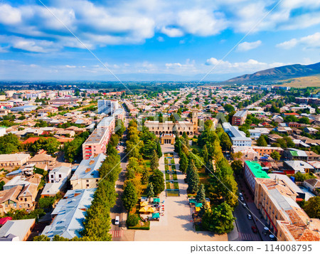 Gori town aerial panoramic view, Georgia Gori town aerial panoramic view, Georgia 114008795