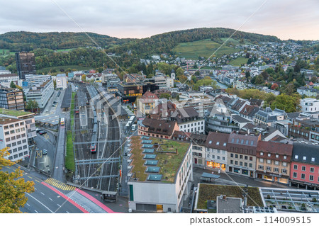 View of the city of Baden, Switzerland from Stein Castle View of the city of Baden, Switzerland from Stein Castle 114009515