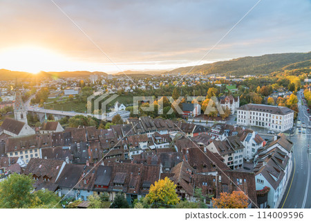View of the city of Baden, Switzerland from Stein Castle View of the city of Baden, Switzerland from Stein Castle 114009596