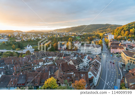 View of the city of Baden, Switzerland from Stein Castle View of the city of Baden, Switzerland from Stein Castle 114009599