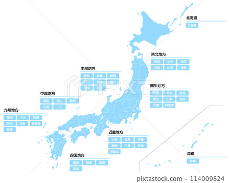 Map of Japan  114009824