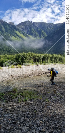 從上高地看到的穗高山脈 114011102
