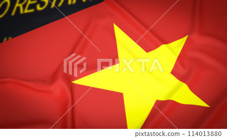 The Vietnam flag on chart background for Business concept 3d rendering. 114013880