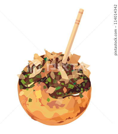 Illustration of takoyaki 114014342