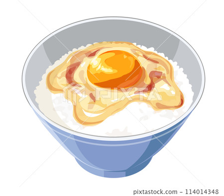 雞蛋蓋飯的插圖 雞蛋蓋飯的插圖 114014348