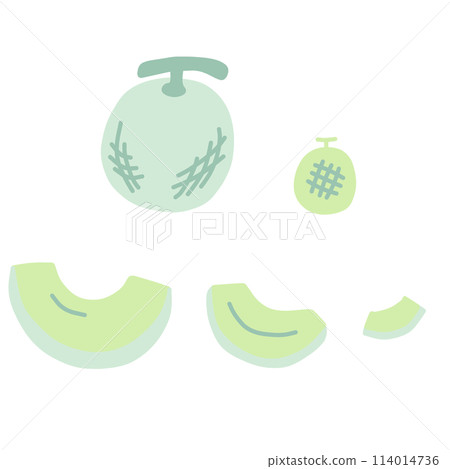 A simple, cute illustration of a melon 114014736
