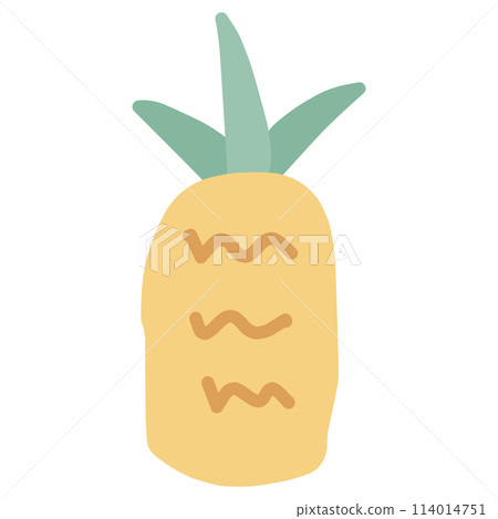 A simple illustration of a cute pineapple 114014751