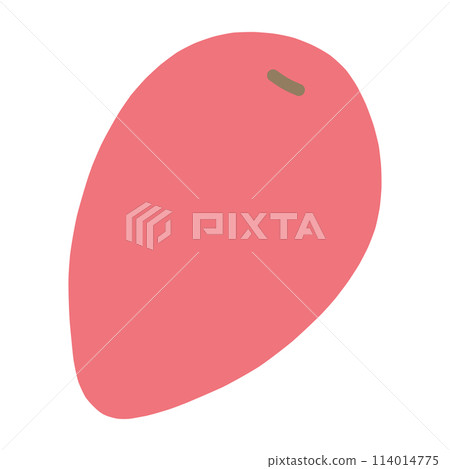 A simple, deformed illustration of a cute mango 114014775