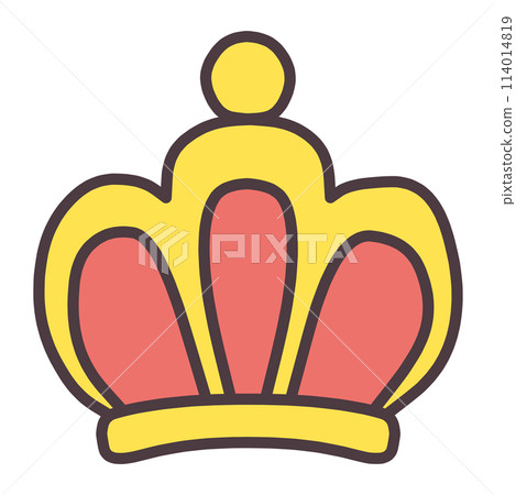可愛的皇冠插圖,可用作排名材料等。 可愛的皇冠插圖,可用作排名材料等。 114014819