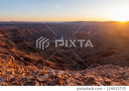 Sunset over fish river canyon Sunset over fish river canyon 114015735