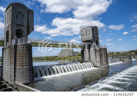 Tama River scenery Noborito Izumi Tama River Tama River scenery Noborito Izumi Tama River 114016297