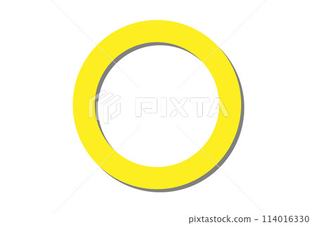 Simple circle yellow 114016330