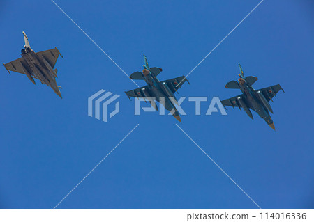 fighter plane flying in the sky 114016336
