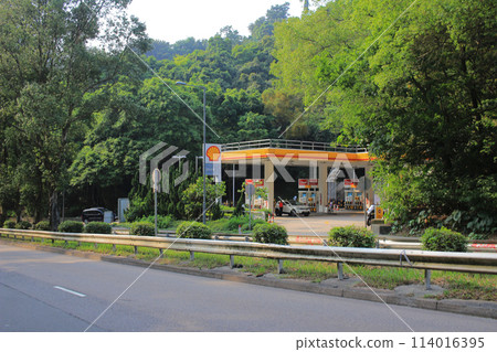 April 26 2015 gas station at clear water bay road of hong kong 114016395