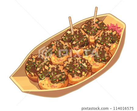 Illustration of takoyaki 114016575