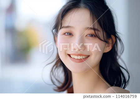 帶著可愛笑容的成年女性的“AI生成圖像” 114016759