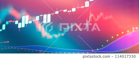 Stock market or forex trading graph and candlestick chart suitable for financial investment concept. Economy trends background for business idea . 114017330