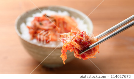 Kimchi and rice 114017673