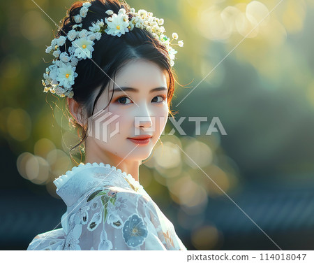 beautiful kimono woman 114018047