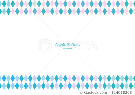 可愛的菱形圖案框架頂部和底部 114018268