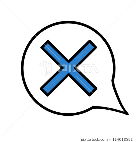 語音氣泡(十字、藍色、右下角) 語音氣泡(十字、藍色、右下角) 114018591