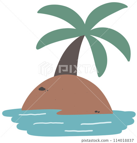 beach with coconut palm tree 114018837