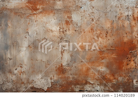 Empty rusted metal sheet background texture. Generative AI 114020189