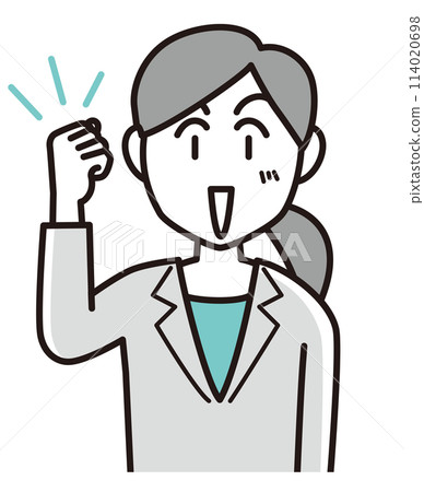 做拳頭泵的女商人 114020698