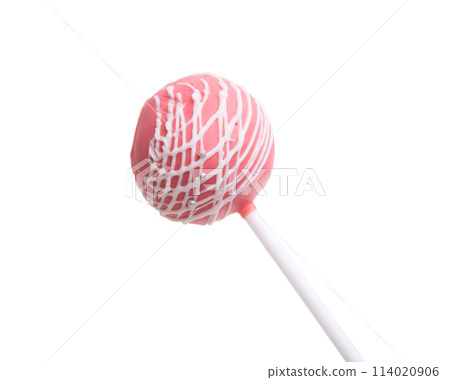 cake-pop candy isolated on the white 114020906