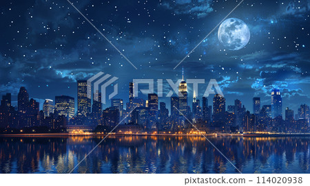 Night city in big city 114020938