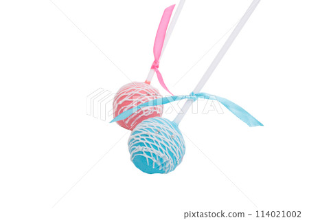 cake-pop candy isolated on the white cake-pop candy isolated on the white 114021002