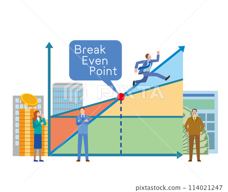 Break-even point illustration 114021247