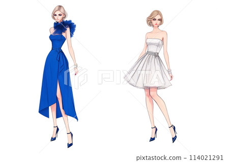 fashion female illustration 114021291