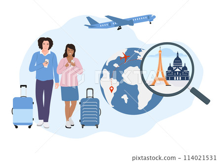 Tourism Travel Tourist Airplane People France Tourism Travel Tourist Airplane People France 114021531