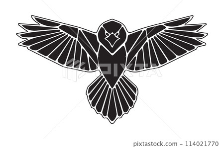 A flying Bird of Prey in illustrator A flying Bird of Prey in illustrator 114021770