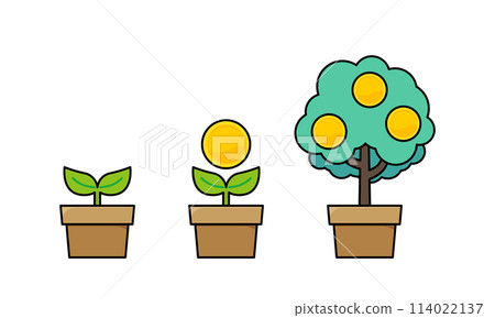 儲蓄和增加金錢形象的插圖 114022137