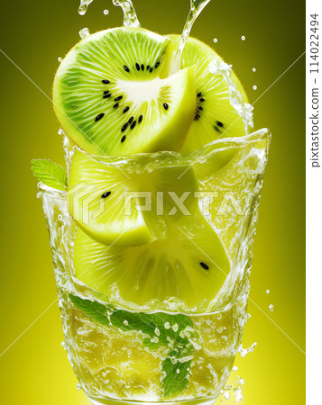 kiwi flying with water kiwi flying with water 114022494