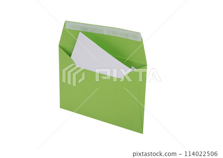 colorful paper envelope for mail post isolated on the white 114022506
