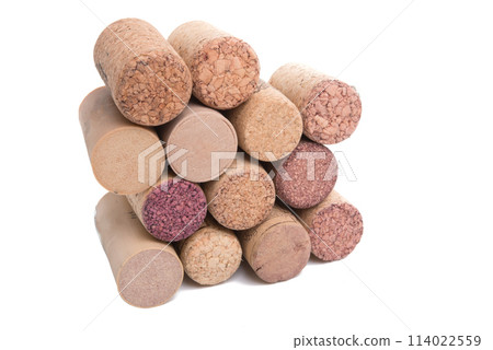 Wine cork for bottle isolated on the white Wine cork for bottle isolated on the white 114022559