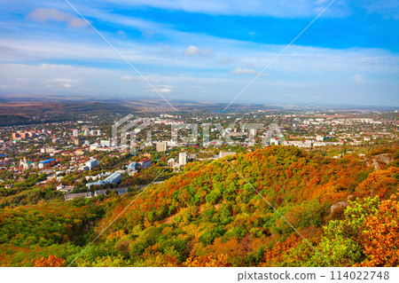 Pyatigorsk city aerial panoramic view Pyatigorsk city aerial panoramic view 114022748