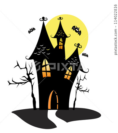 spooky house halloween illustrator 114022816