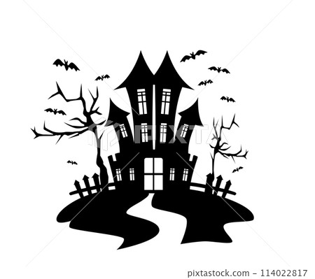 spooky house halloween illustrator 114022817